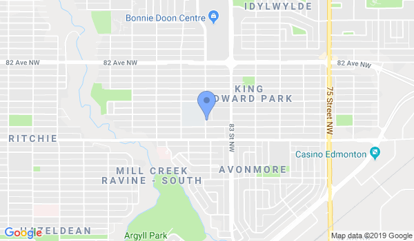 Edmonton Bujinkan Tenchijin Dojo location Map