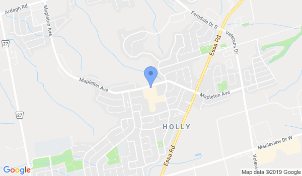 Barrie Karate Inc location Map