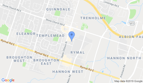 Hamilton Bujinkan location Map