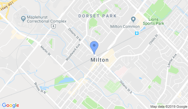 Kicks for Kids Martial Arts Milton location Map