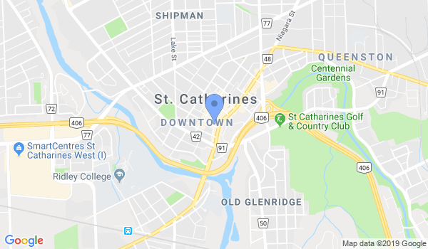 St Catharines Martial Arts Centre location Map