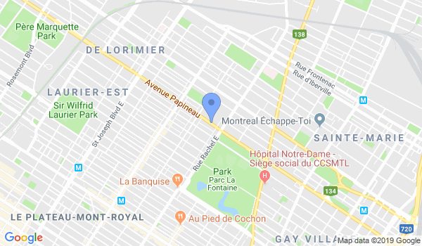 ABADA-Capoeira Montreal Plateau Mont-Royal Est location Map