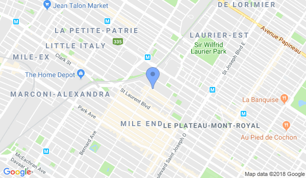 Abada Capoeira Montréal location Map