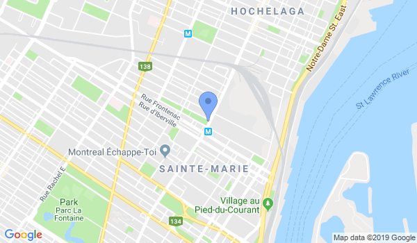 Académie Frontenac, Cours de boxe montreal, muay thai et kick-boxing , jiu-jitsu, aikido, tabata location Map