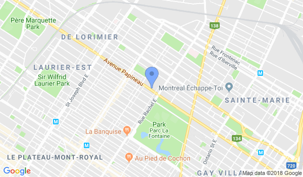Aikido Montreal / IstaQuebec Dojo du Plateau location Map