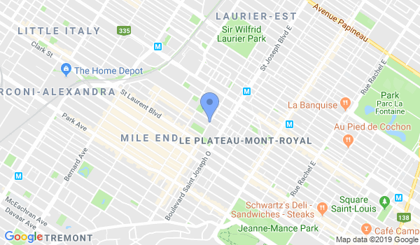 Budo Montreal Ninjutsu location Map
