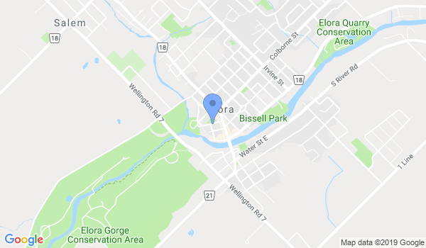Elora Gorge Karate Dojo location Map