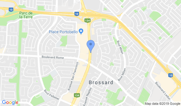 Gracie Barra Brossard location Map
