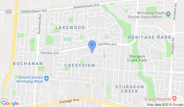 Gracie Jiu-Jitsu Winnipeg location Map