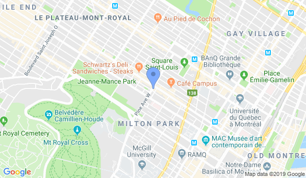 Institut Quebec Wushu location Map