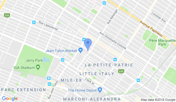 Montreal Martial Arts - Arts Martiaux Patenaude Montréal location Map