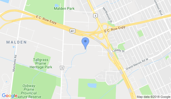 Windsor LaSalle Shotokan Karate Club location Map